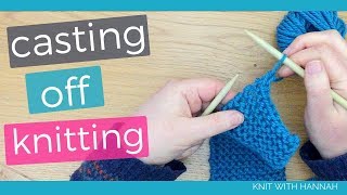 How To Cast Off Knitting For Beginners How To Finish Knitting [upl. by Eidnas231]