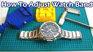 How To Adjust Resize Your Watch Band By Removing Links [upl. by Ordnasela]