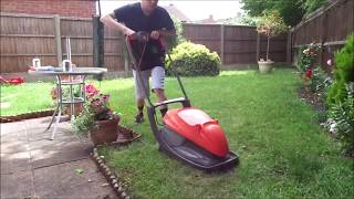 First time cutting grass with Flymo Easi Glide 300 after quarantine  CJS Lawn Care [upl. by Idnyc]