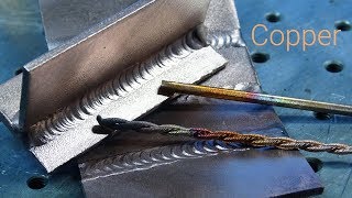 TIG Welding Copper  Using improvised filler rod [upl. by Welcher]