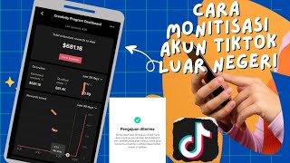 CARA MENGAKTIFKAN MONITISASI TIKTOK LUAR NEGERI  TERBARU 2024 [upl. by Pollitt]