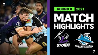 Storm v Sharks Match Highlights  Round 8 2021  Telstra Premiership  NRL [upl. by Nevin]