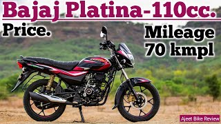 Bajaj Platina 110 Abs New Model 2024 Review  Price  Mileage  Feature  platina 110 abs 2024🤑 [upl. by Iaka]