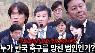 긴급진단 한국 축구 망친 진짜 범인 축구협회 국회 현안 질의 사태 막장 운영 내막 [upl. by Ettegdirb]