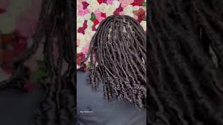 18in soft locs with barrels at the end I absolutely love this look ☺️🩷 loccrush [upl. by Eileme]