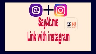 How to use SayAtme and add in instagram [upl. by Wolfe]