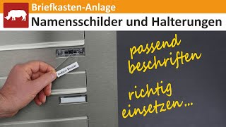 😎 🪧 Briefkasten Namensschilder erstellen und einsetzen [upl. by Ardnalahs189]