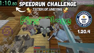 Minecraft Totem Speedrun  111 in 1204 [upl. by Anirdnajela917]