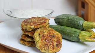 Greek Healthy Zucchini Meatballs Kolokithokeftedes  Baked to Perfection [upl. by Karna]