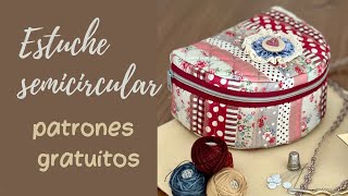 Aprovecha tus retales Costurero o neceser semicircular Tutorial gratuito 193 [upl. by Penelope]