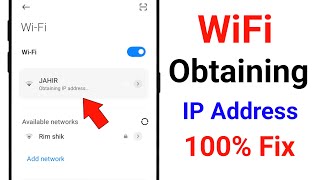 Fix WiFi Stuck On Obtaining IP Address Problem in Android 2024  Failed to Obtain IP Address Solve [upl. by Eiramassenav]