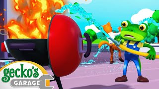 Fire at the Garage  Geckos Garage  Cartoons For Kids  Toddler Fun Learning [upl. by Haberman937]