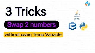 Swap 2 Numbers Without Using Temporary Third Variable  Abdul MotalebLearn With Motalebswap [upl. by Merrielle]