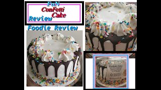 Walmart Confetti Cake Review Fun Birthday Cake Chocolate drizzle  Budget Price Grocery Bakery [upl. by Debora900]