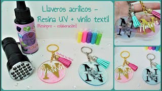 Llaveros acrílicos  Vinilo textil  Resina UV Resin Pro  Colaboración [upl. by Ailisab217]