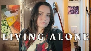 Living Alone VLOG Chatty building good habits amp deep cleaning my studio apartment  20something [upl. by Rafaelof464]