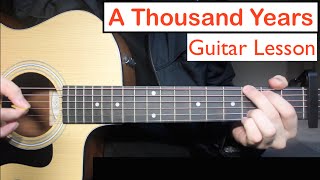 A Thousand Years  Christina Perri  Guitar Lesson Tutorial Chords [upl. by Anivahs888]