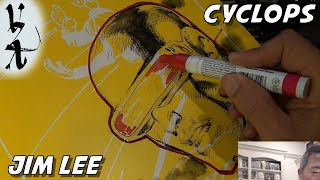 Jim Lee drawing Old School Cyclops [upl. by Yenar]