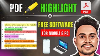 PDF text को कैसे highlight करें  highlight from Mobile or PC for students amp teachers [upl. by Elledoj]