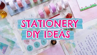 DIY STATIONERY IDEAS 2 🌜HANDMADE MEMO PAD LIQUID WATERCOLOR STICKERS🌛 HOMEMADE SCHOOL SUPPLIES [upl. by Ise]