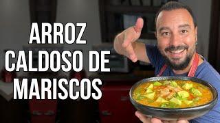 ¡¿Cómo hacer un Arroz Caldoso de Mariscos  Receta Fácil [upl. by Airbmac]