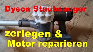 Dyson Akku Staubsauger zerlegen und reparieren Anleitung Tutorial Dyson V6 Digital [upl. by Dlaregztif]