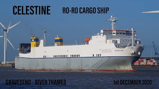 CELESTINE  RoRo cargo ship  Shipspotting River Thames 11220 [upl. by Carolann681]