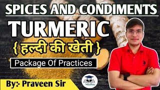 Turmeric Cultivation  Spices amp Condiments  ICAR  JRF  By  Praveen Sir [upl. by Mann]