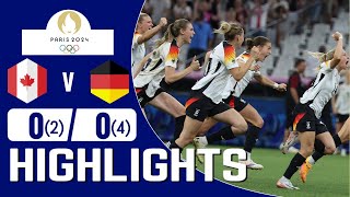 Canada vs Germany  00 PEN 24  Womens Football  Paris 2024 Highlights [upl. by Lorraine]