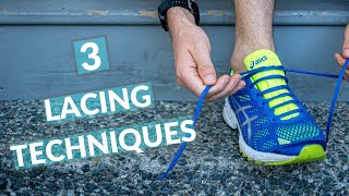 3 Different Lacing Techniques For Running Shoes [upl. by Akemal]