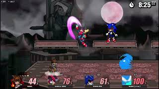 SSF2 Sandbox Sora Vs Omega Zero Vs Sonicexe Vs Sonic LSA [upl. by Sacksen]