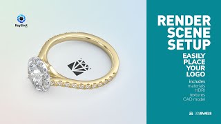 Example of a jewelry rendering animation from a readymade scene setup for KeyShot [upl. by Aissenav]