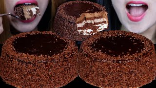 ASMR HUGE CHOCOLATE CREAM CAKES BIG BITES EATING SOUNDS चॉकलेट केक sjokoladekake ケーキ 초콜릿 케이크 먹방 [upl. by Stearns]