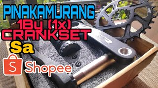 PINAKAMURANG 1BY 1X CRANKSET GOLDIX FOR MTB SA SHOPEE  BUDGET FINDS [upl. by Orvah]