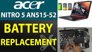 How to Replace the 🔋Battery for ACER NITRO 5 AN51552738F Laptop [upl. by Drarreg58]