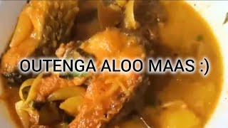 Outenga Aloo Maas 😋  Northeastern Recipe  Assamese food✨ Like Comment and Subscribe ✅💯 [upl. by Norac249]