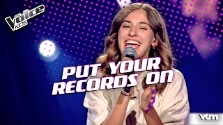 Josefien  Put Your Records On  Knockouts  The Voice Kids  VTM [upl. by Olwen651]