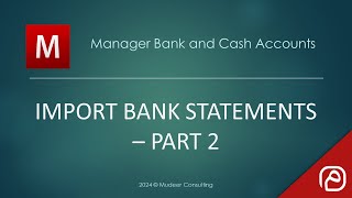 Managerio Guides 75 Import bank statements  Part 2 [upl. by Anchie]