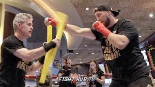 TYSON FURY OPPONENT OTTO WALLIN SHOWS OFF HIS BOXING SKILLS IN FULL WORKOUT FOR TYSON FURY [upl. by Nryhtak776]