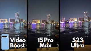 Pixel 8 Pro Video Boost vs 15 Pro Max vs S23 Ultra  Worth it [upl. by Delila]