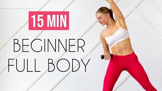 15 min Fat Burning Workout for TOTAL BEGINNERS Achievable Full Body [upl. by Olshausen]