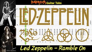 Ramble On  Led Zeppelin  Guitar  Bass TABS Lesson [upl. by Gabie]