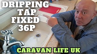 Fixing A Dripping Tap For 36P Caravan Life UK [upl. by Namolos895]