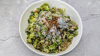 Broccoli Caesar Salad Recipe  15 Minutes  Vegetarian and Vegan Friendly  Healthy and Delicious [upl. by Enybor302]