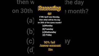 If 8th April was Monday What Will be the Day on 30th of the Same Month ssc trending logicl [upl. by Nahtannhoj]