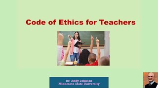 CODE OF ETHICS FOR TEACHERS [upl. by Ishmul]