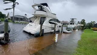 Raw footage  Hurricane Helene Cape Coral Storm Surge [upl. by Maddie]