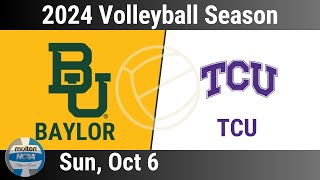 2024 Oct 6  Volleyball  14 Baylor vs 22 TCU  2024 Volleyball Season  20241006 [upl. by Ekez]