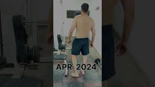 WEIGHT LOSS JOURNEY WITHIN 5 MONTHS gym fitness weightloss fatloss abs viralvideo running [upl. by Amahcen]