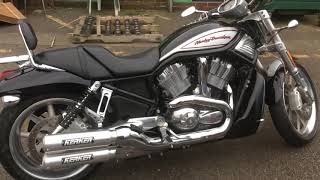 Harley Davidson Street rod exhaust Kerker slip on mufflers awesome sound CustomCruisersLimited [upl. by Gazo]